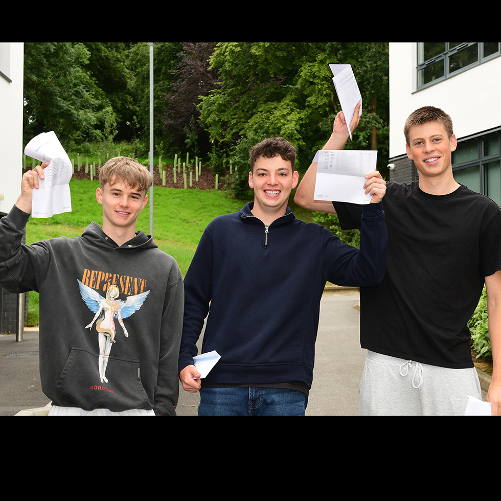 Image of student receiving exam results